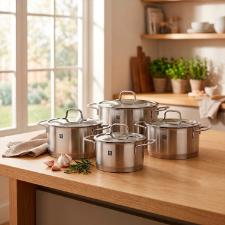 Jogo de Panelas Inox Zwilling Trueflow com 4 pe�as: Eleg�ncia e Precis�o na Cozinha