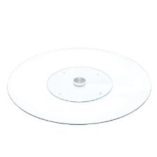 Prato Girat�rio em Vidro Temperado 7mm JS Imports Incolor: Praticidade e Transpar�ncia na Mesa