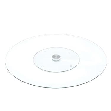 Prato Girat�rio em Vidro Temperado 7mm JS Imports Incolor: Praticidade e Transpar�ncia na Mesa