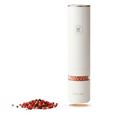 Moedor El�trico de Pimenta ou Sal Zwilling Enfinigy Branco: Mecanismo de Cer�mica e Design Minimalista