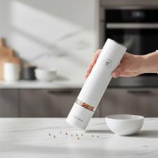 Moedor El�trico de Pimenta ou Sal Zwilling Enfinigy Branco: Mecanismo de Cer�mica e Design Minimalista