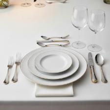 Faqueiro A�o Inox Saint James Florence Gold 130 Pe�as com Banho de Ouro para Criar Experi�ncias de Luxo e Requinte � Mesa