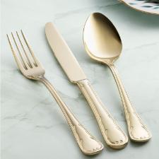 Faqueiro A�o Inox Saint James Royale Champanhe Gold 101 Pe�as com Banho Especial para Refinar sua Mesa com Modernidade e Prest�gio