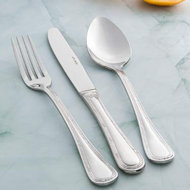 Faqueiro em A�o Inox Saint James Lace 101 Pe�as com Estojo: Luxo e Delicadeza para 12 Pessoas