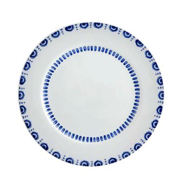 Prato Raso em Porcelana Vista Alegre Azure Lux 26,5cm: A Eleg�ncia Cl�ssica do Azul e Branco em sua Mesa