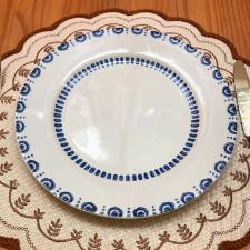 Prato Raso em Porcelana Vista Alegre Azure Lux 26,5cm: A Eleg�ncia Cl�ssica do Azul e Branco em sua Mesa