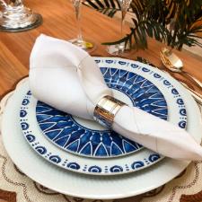 Prato de Sobremesa em Porcelana Vista Alegre Azure Lux 21cm: Charme e Delicadeza para Momentos Especiais