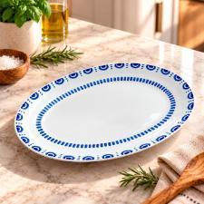 Travessa Oval em Porcelana Vista Alegre Azure Lux 25x16cm: O Toque de Requinte para Pequenas Por��es