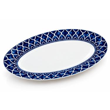 Travessa Oval em Porcelana Vista Alegre Azure Lux 29x18cm: Equil�brio e Sofistica��o no Servi�o de Mesa