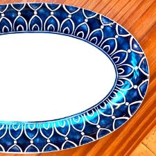 Travessa Oval em Porcelana Vista Alegre Azure Lux 29x18cm: Equil�brio e Sofistica��o no Servi�o de Mesa