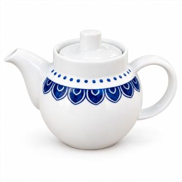 Bule Pequeno em Porcelana Vista Alegre Azure Lux 436ml: O Encanto do Ch� com o Toque da Arte Portuguesa