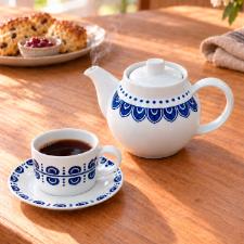 Bule Pequeno em Porcelana Vista Alegre Azure Lux 436ml: O Encanto do Ch� com o Toque da Arte Portuguesa