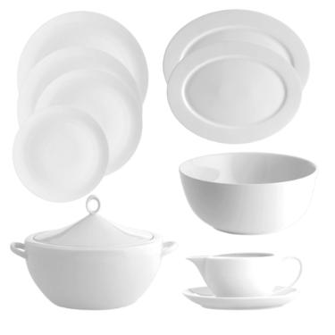 Aparelho de Jantar Vista Alegre Broadway White em Porcelana 42 Pe�as: O Auge do Minimalismo e Sofistica��o Moderna