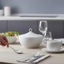 Aparelho de Jantar Vista Alegre Broadway White em Porcelana 42 Pe�as: O Auge do Minimalismo e Sofistica��o Moderna