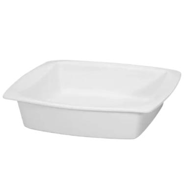Refrat�rio Quadrado em Porcelana Vista Alegre Fusion Branco 30x27cm: Design Moderno e Funcionalidade Superior