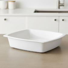 Refrat�rio Quadrado em Porcelana Vista Alegre Fusion Branco 30x27cm: Design Moderno e Funcionalidade Superior