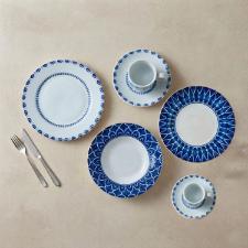Vista Alegre Azure Lux Jogo de jantar, Ch� e Caf� em porcelana 42 pe�as