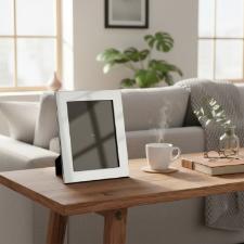 Porta-retrato Riva Carrara Velvet em Prata 15x21cm: Requinte e Minimalismo para sua Decora��o