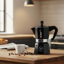 Cafeteira Moka Express Bialetti com Omino Colorido 6 X�caras Preta: Estilo e Tradi��o Italiana