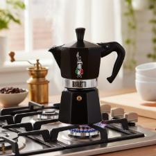 Cafeteira Moka Express Bialetti com Omino Colorido 6 X�caras Preta: Estilo e Tradi��o Italiana