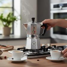Cafeteira Moka Express Bialetti com Omino Colorido 6 X�caras: Tradi��o e Design Italiano