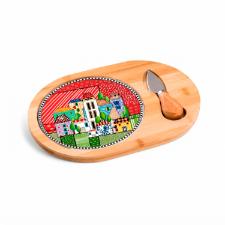 Jogo de t�bua com faca de queijo Egan Italy Paese Mio 26,5x19cm: Arte e Sofistica��o ao Servir