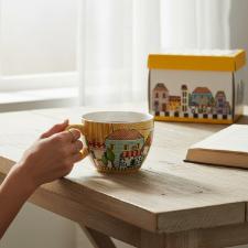 X�cara Jumbo Egan Italy Paese Mio 460ml Amarela: O Charme do Design Italiano em Porcelana