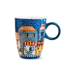Caneca Mug em Porcelana Egan Italy Paese Mio 430ml Azul: Charme Europeu e Arte � Mesa