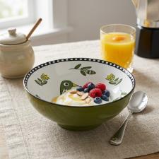 Bowl com P� em Porcelana Egan Italy Cocorico Verde 20,5cm: Eleg�ncia Elevada para sua Mesa