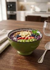 Bowl com P� em Porcelana Egan Italy Cocorico Verde 11,5cm: Charme e Versatilidade em Miniatura