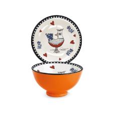 Bowl com P� em Porcelana Egan Italy Cocorico Laranja 11,5cm: Energia e Estilo Elevado para sua Mesa