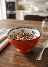 Bowl com P� em Porcelana Egan Italy Cocorico Laranja 11,5cm: Energia e Estilo Elevado para sua Mesa
