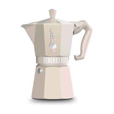 Cafeteira Moka Bialetti Exclusive Induction 6 X�caras Areia: Tradi��o Italiana e Eleg�ncia Ampliada
