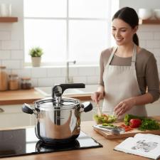 Panela de Press�o em A�o Inox Barazzoni Am�lia+ 3,5 litros com Fundo Triplo: Alta Performance e Seguran�a Italiana