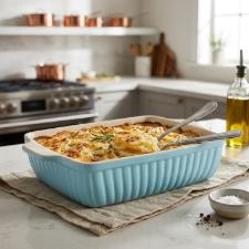 Assadeira Retangular de Ceramica Jomafe Classic 26cm Azul