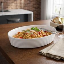 Assadeira Oval em Cer�mica Gourmet 36cm White Jomafe