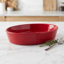 Assadeira Oval em Cer�mica Gourmet 31cm Vermelha Jomafe