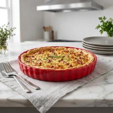 Tarteira De Cer�mica Gourmet Vermelha 28cm Jomafe