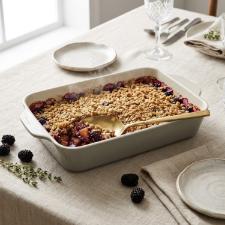 Assadeira Retangular Cer�mica Jomafe Olive Stone 34cm