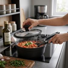 Ca�arola Com Cabo De Alum�nio Jomafe Omega 18cm Preta