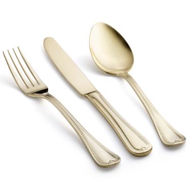 Faqueiro Saint James Belle Inox Champagne Gold 101 Pe�as: Luxo Contempor�neo e Acabamento Refinado