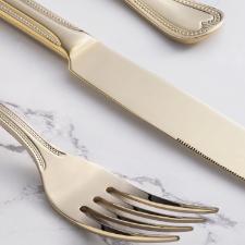 Faqueiro Saint James Belle Inox Champagne Gold 101 Pe�as: Luxo Contempor�neo e Acabamento Refinado