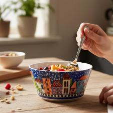 Bowl em Porcelana Egan Italy Paese Mio 420ml Azul: Charme e Tradi��o Italiana � Mesa