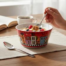 Bowl em Porcelana Egan Italy Paese Mio 420ml Vermelho: Charme e Tradi��o Italiana � Mesa