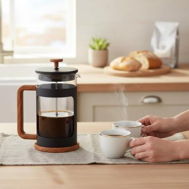 Cafeteira French Press Bialetti Woody 1 litro Preta: Design Escandinavo e Caf� em Grande Estilo
