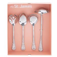 Jogo de Utens�lios para Servir em Prata St. James Lace 4 Pe�as: Requinte e Detalhes Cl�ssicos