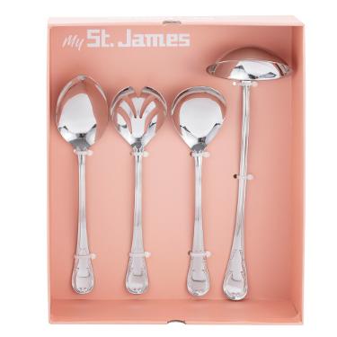 Jogo de Utens�lios para Servir em Prata St. James Royale 4 Pe�as: Nobreza e Tradi��o � Mesa