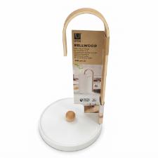 Umbra Bellwood Suporte Para Papel Toalhas Branco com Madeira