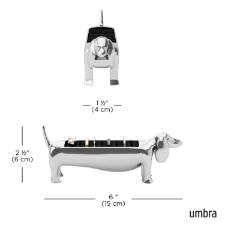 Umbra Dachsie Porta-An�is de Metal Cromado 14cm