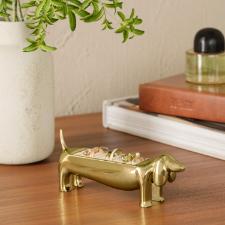 Umbra Dachsie Porta-An�is de Metal Dourado 14cm